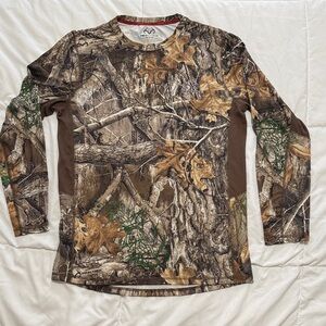 Men's Long Sleeve Scent Control Hunting Camouflage Realtree T-Shirt